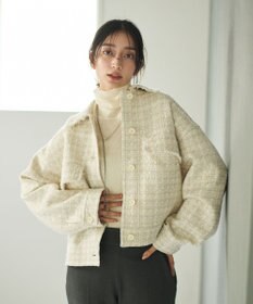 #Newans ツイードブルゾン