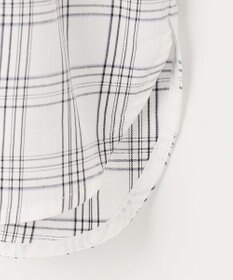 J.PRESS LADIES 【洗える】 セルロースチェック バンドカラー ブラウス