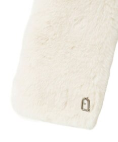 MOONBAT FURLA（フルラ）ビッグ差し込みファーティペット  アーチロゴ フェイクファー