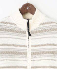 JOSEPH ABBOUD MOUNTAIN 【UNISEX】ジャガード柄 ZIPニット アウター