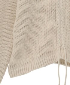 earth music&ecology フロントシャーリングニットプルオーバー