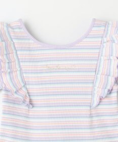 ANY KIDS オン・オフショルダー ボーダー Tシャツ