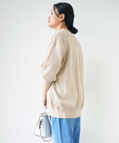 WHITE MAILS PAPER KNIT V-NECK CARDIGAN