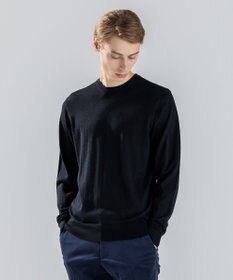 JOSEPH HOMME ウォッシャブルメリノ　クルーネックニット ブラック系