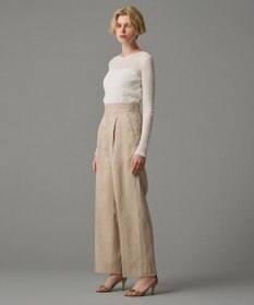 uncrave 【5周年企画・手洗い可】ライト リネン ワイドパンツ（uncrave STANDARD）