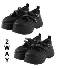 WEGO 2way厚底ストラップシューズ