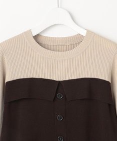 ANY SIS L ビスチェ風 長袖 ニット