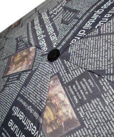 +RING レディース向け プラスリング 晴雨兼用折傘 PAPER-BLK T1404 sunshield