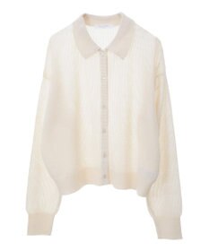 Green Parks 衿つきメッシュニットプルオーバー