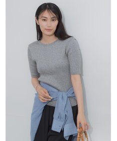 Te chichi ラメメランジリブニット