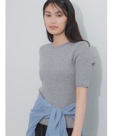Te chichi ラメメランジリブニット