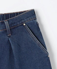 ANY L 【ウエストゴム】タックワイドデニム