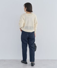 Green Parks 衿つきメッシュニットプルオーバー