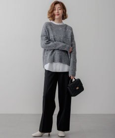 23区 【洗える】ウォームストレッチ ワイドパンツ