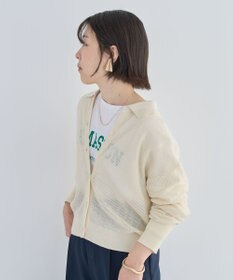 Green Parks 衿つきメッシュニットプルオーバー