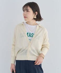 Green Parks 衿つきメッシュニットプルオーバー