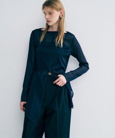 uncrave トリコットシフォン カシュクールトップス