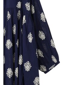 CRAFT STANDARD BOUTIQUE インド綿混フラワーモチーフワンピース