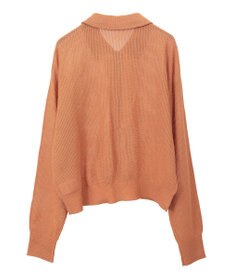 Green Parks 衿つきメッシュニットプルオーバー