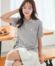 WEGO 【ユニセックス着用ITEM/SMLサイズ展開】別注USPOLOラインポロシャツ
