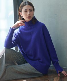 ICB L 【新色追加】ソフトカシミヤミックス ハイネックニット