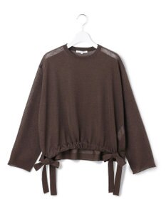 23区 L 【SLOW/一部店舗限定】シアー ニット ドロストデザイン プルオーバー