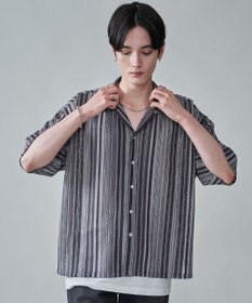 WEGO ストライプメッシュBIGシャツ（SS）