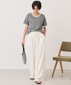 AMERICAN HOLIC ランダムロゴ刺繍リンガーTシャツ