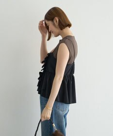 YECCA VECCA 【2点SET】ラッフルキャミセットニット