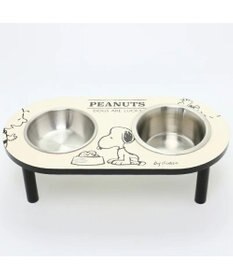 PET PARADISE スヌーピー モノトーン フードボウル スタンド