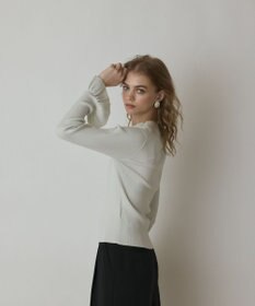 GRACE CONTINENTAL ラメリブニットトップ