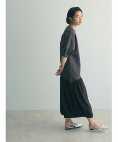 Green Parks ａ．異素材切り替えバルーンワンピース