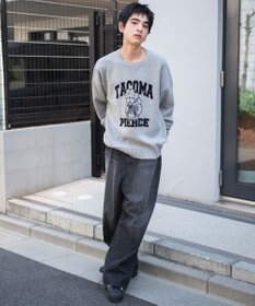 WEGO 【ユニセックス着用ITEM/SMLサイズ展開】ジャガードグラフィックプルオーバー