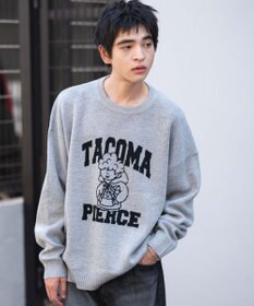 WEGO 【ユニセックス着用ITEM/SMLサイズ展開】ジャガードグラフィックプルオーバー