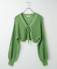 WEGO 【紫外線対策/手洗い可】メッシュリボンボレロ