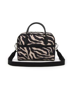LeSportsac SQUARE TH CROSSBODY/アップタウンラフィアゼブラ/ブラック