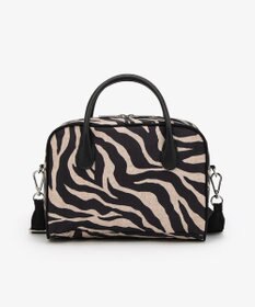 LeSportsac SQUARE TH CROSSBODY/アップタウンラフィアゼブラ/ブラック