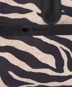LeSportsac SQUARE TH CROSSBODY/アップタウンラフィアゼブラ/ブラック