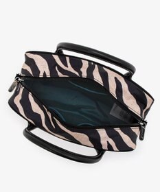 LeSportsac SQUARE TH CROSSBODY/アップタウンラフィアゼブラ/ブラック