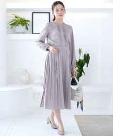 Tiaclasse パールボタンプリーツワンピース