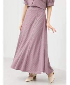 earth music&ecology ジャガードフレアスカート