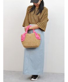 UNBILLION cachecache 下がりリボンペーパー手編みトート