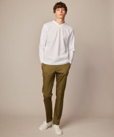 JOSEPH ABBOUD 【キングサイズ・オリジナルオーガニックコットン使用】JOE COTTONサッカーVネックシャツ