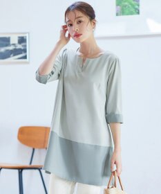 洗える】バイカラーチュニック / Tiaclasse L | ファッション