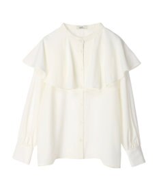 earth music&ecology ケープカラーブラウス