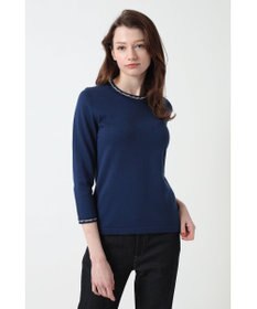 DAKS チェックジャカードコットンニットプルオーバー