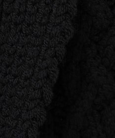 自由区 【洗える】アランパターンファーコンビ ニットガウン