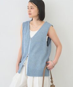 AMERICAN HOLIC ダブルZIPシャギーニットベスト