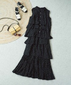 組曲 【入江未悠さんコラボ】ギャザーライトデシンティアード ブラウス