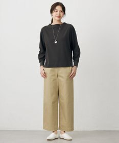 J.PRESS LADIES L 【WEB限定カラーあり】ハイパワーデニムツイル ワイドパンツ